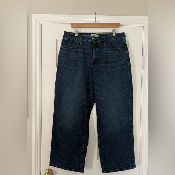 Madewell The Perfect Vintage Wide-Leg Jeans Women’s Size 32 Dark Wash - Picture 2 of 8